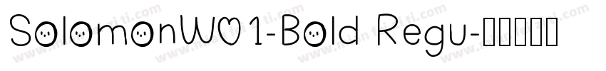 SolomonW01-Bold Regu字体转换